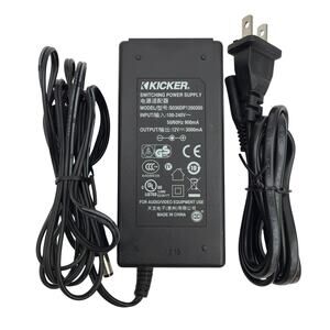 Kicker S036DP1200300 12V 3A Switching Power Supply AC Adapter with Power Cord
